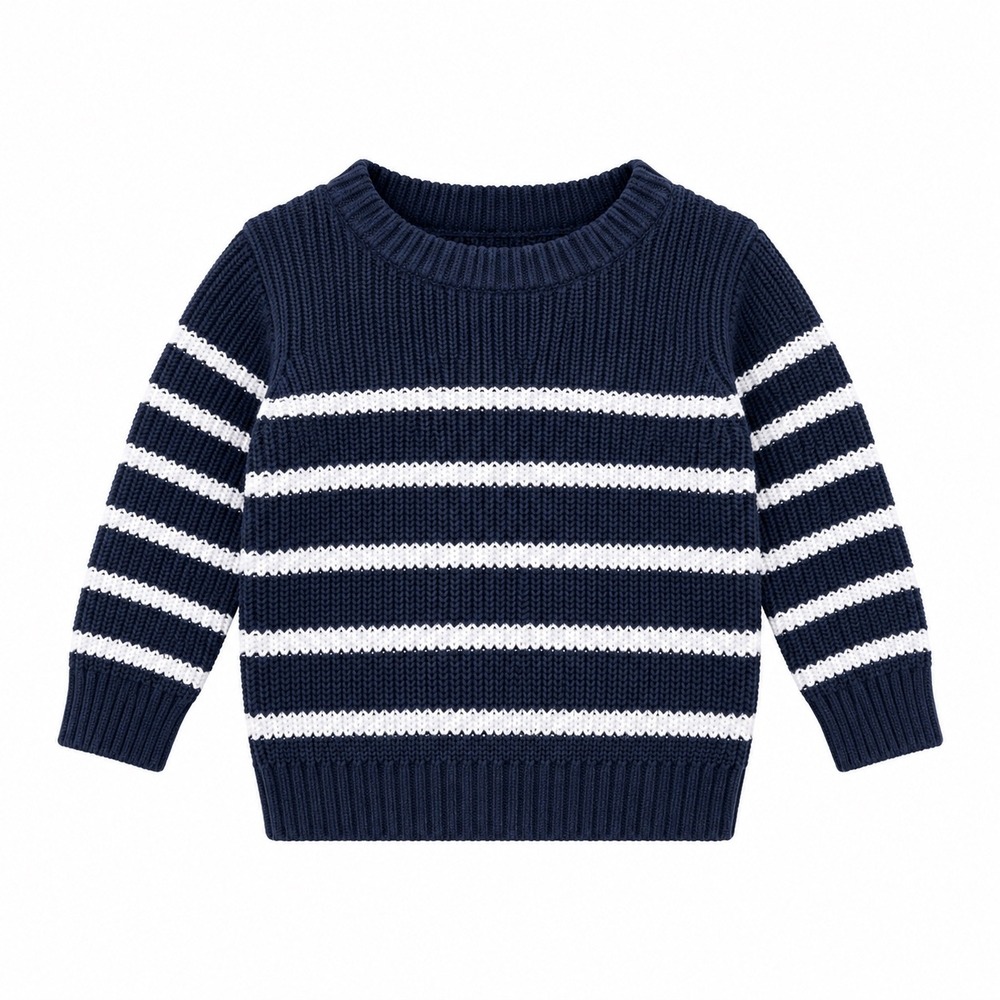 J.Crew Striped Boat Neck Shaker Sweater navy white preppy nautical‎ coastal top